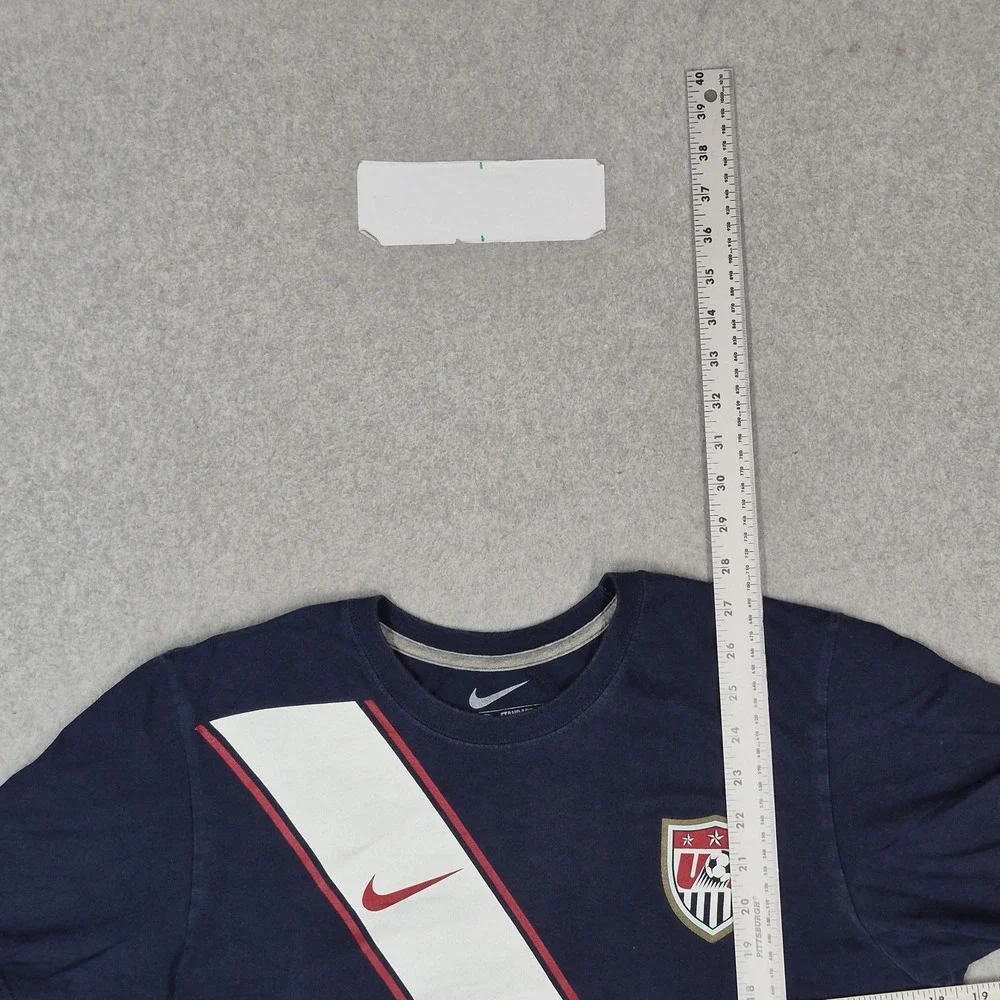 United States Soccer Men Men Shirt M Blue #10 Nike Swoosh Team Logo Graphic